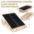 Planche inclinée et d'équilibre en bois, 2 en 1