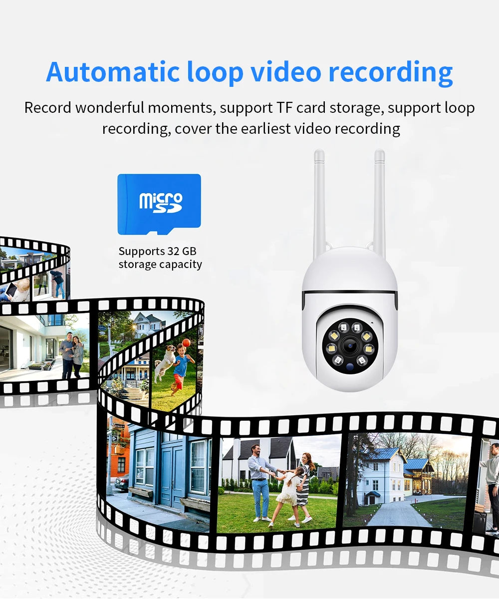 Caméra de surveillance WiFi motorisée 360° avec zoom 4×