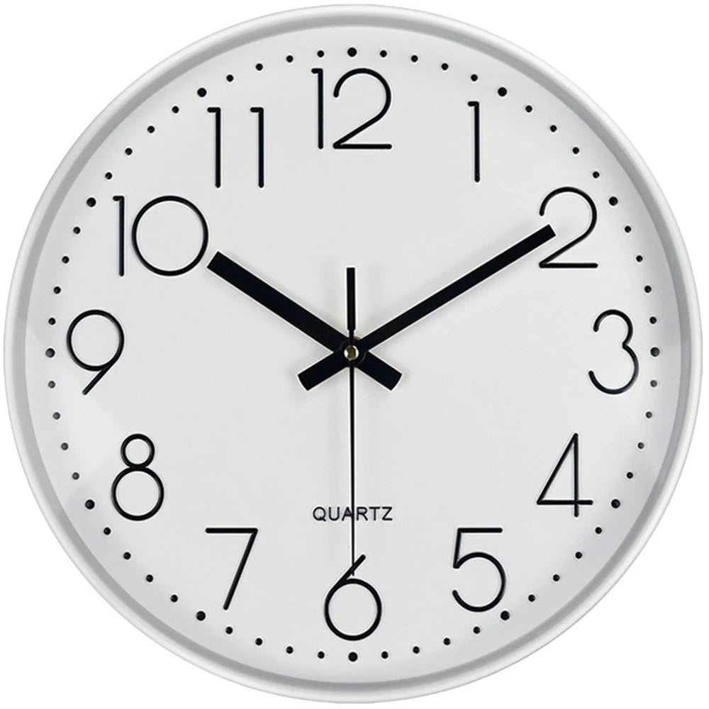 Horloge murale silencieuse, design épuré 3D