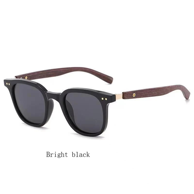 Trendy Retro Wood Grain Sunglasses for Women and Men New Square Frame Sun Glasses UV Protection Cycling Eyewear Outdoor Street