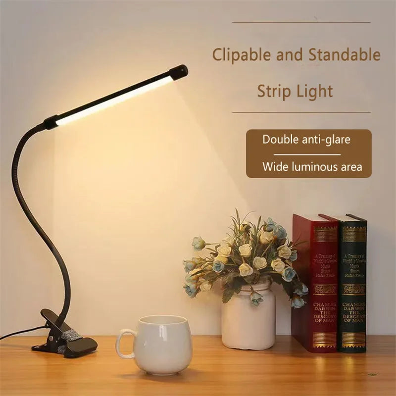Lampe de bureau LED à pince, vue 2