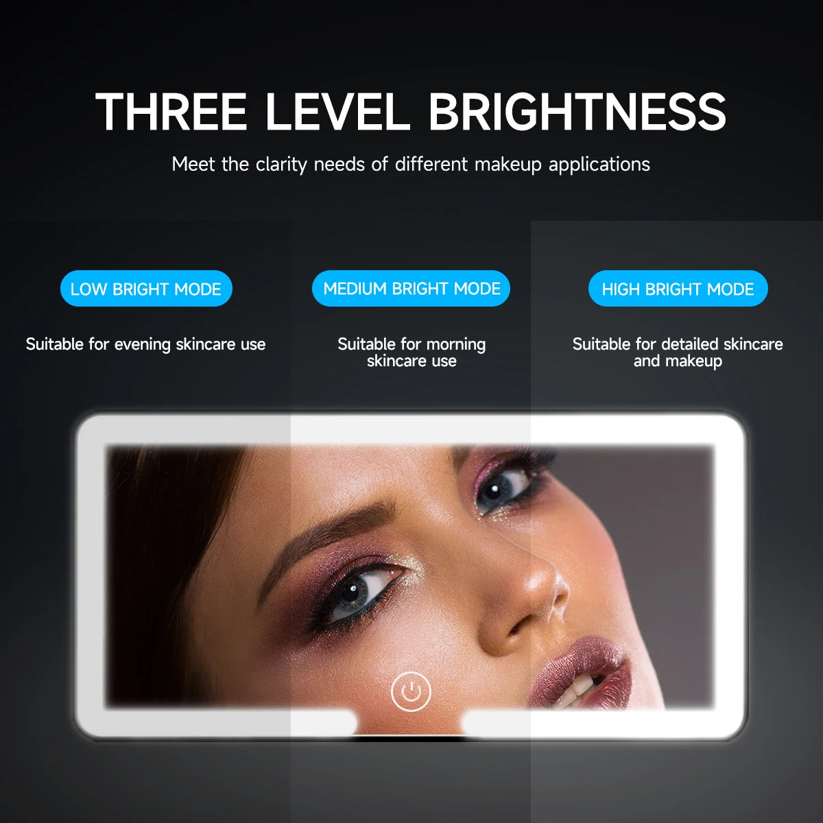 Miroir de maquillage LED pour pare-soleil, vue 3