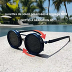 Lunettes de soleil rondes en métal