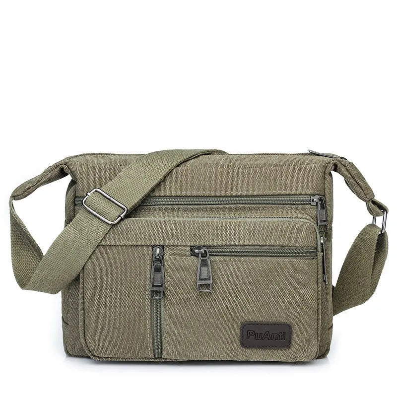 Sac bandoulière en toile pour homme, format messager