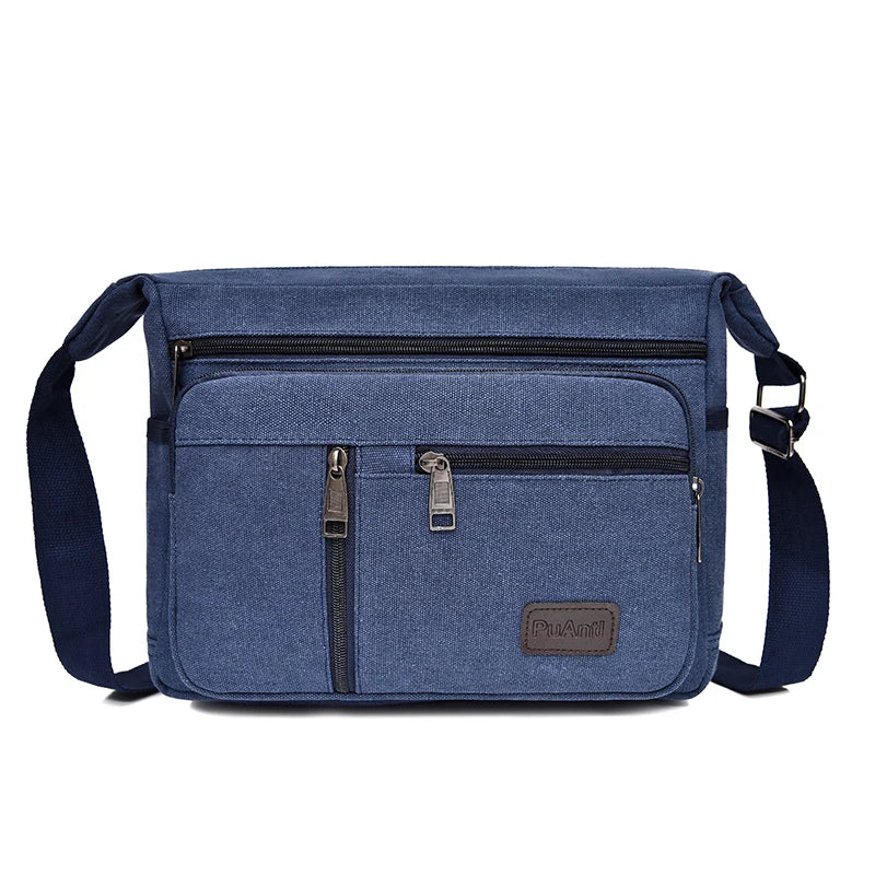 Sac bandoulière en toile pour homme, format messager