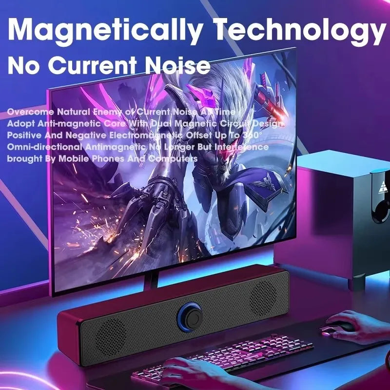 Barre de son compacte pour PC et TV, Bluetooth