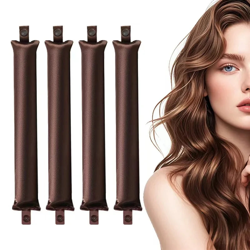 Bigoudis sans chaleur en satin, bandeau de boucles à porter la nuit