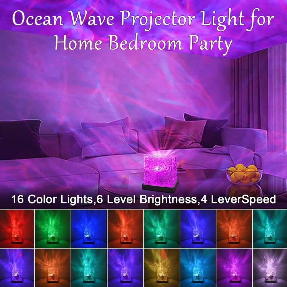 Projecteur aurore et vagues 16 couleurs, vue 2