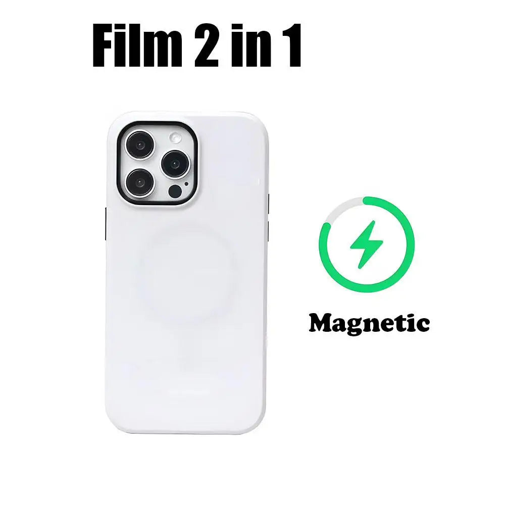 Fashion Red Logo B-BullS Phone Case Magnetic For IPhone 16 15 14 13 12 11 Pro Max X XR XSMax 7 8 Plus Glossy Film Hard PC Cover