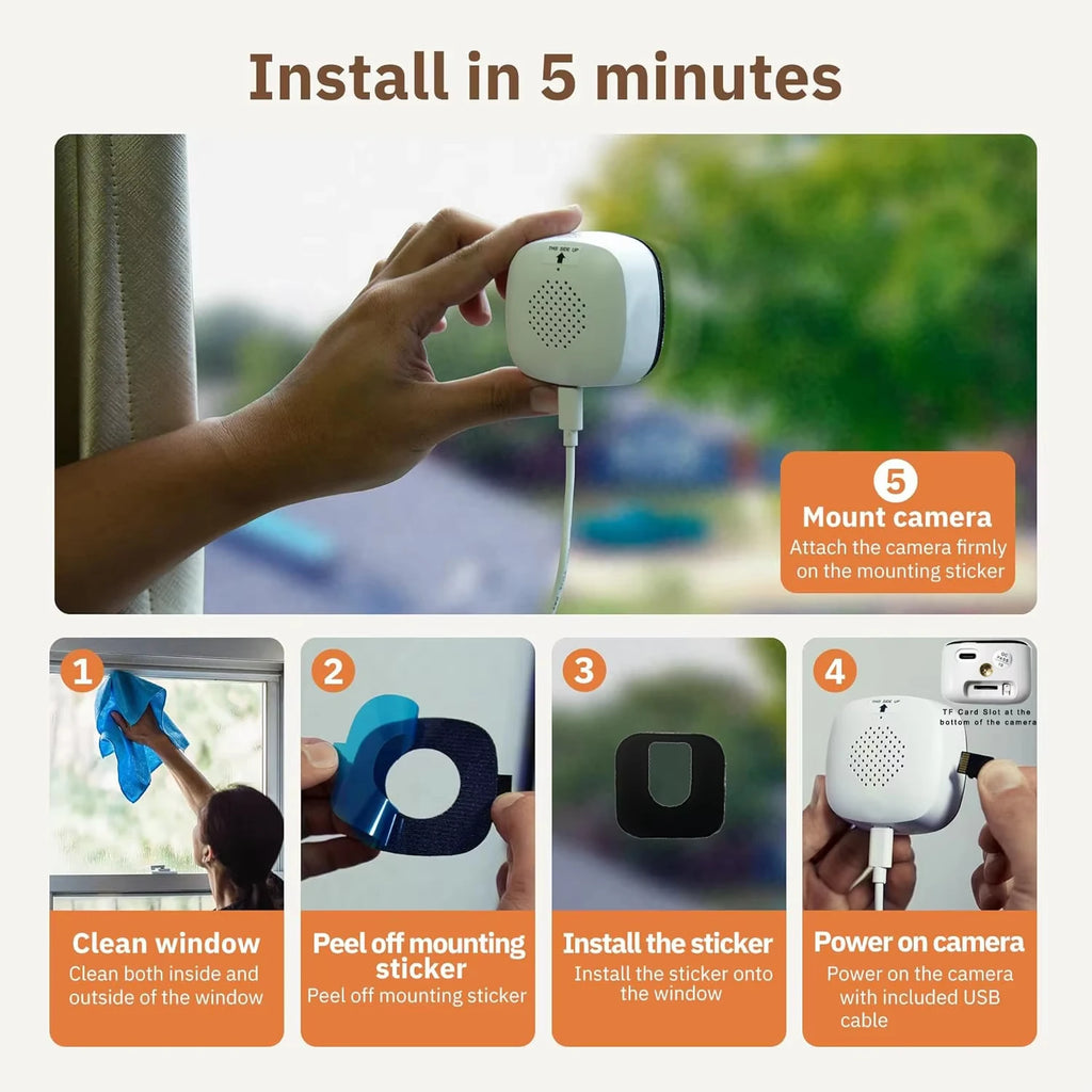 Mini caméra WiFi Full HD 1080p avec vision nocturne