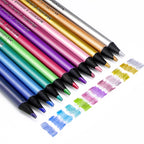 Lot de 12 crayons de couleur métalliques, vue 1