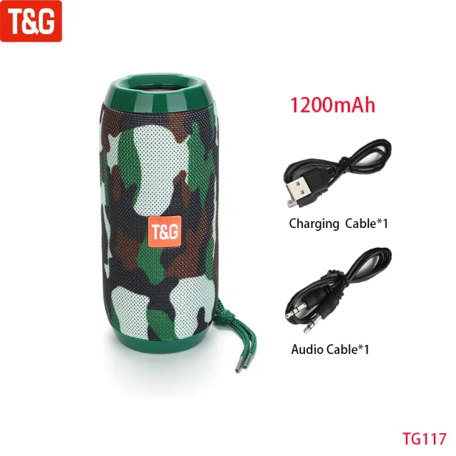 Enceinte Bluetooth portable, son stéréo et basses