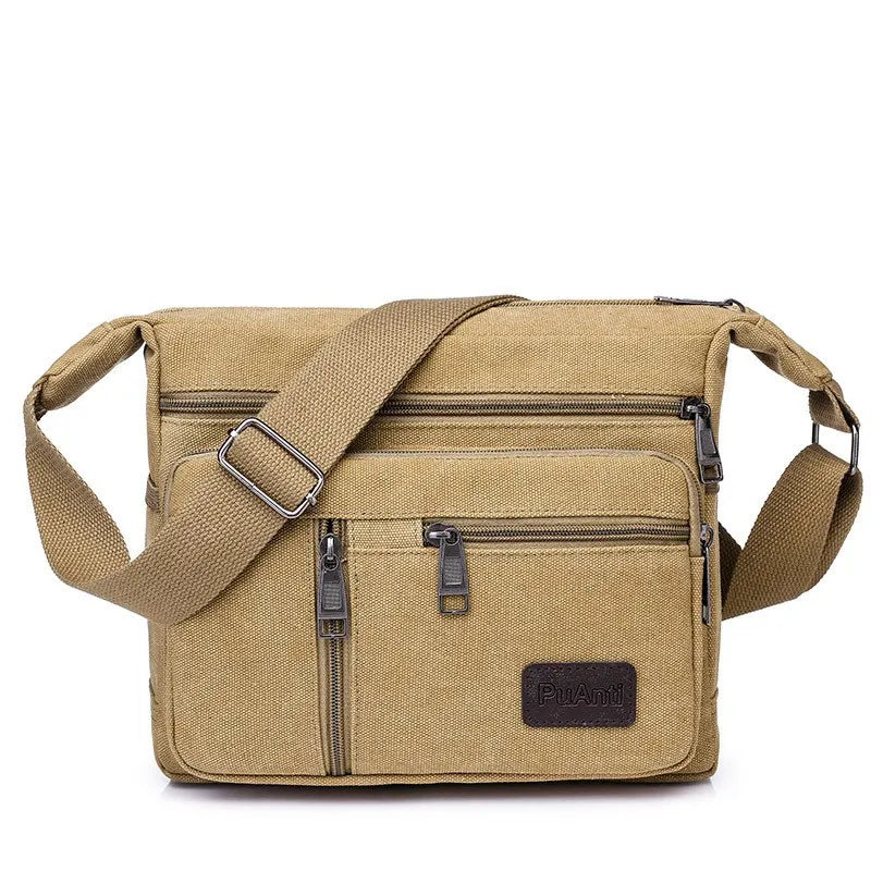 Sac bandoulière en toile pour homme, format messager