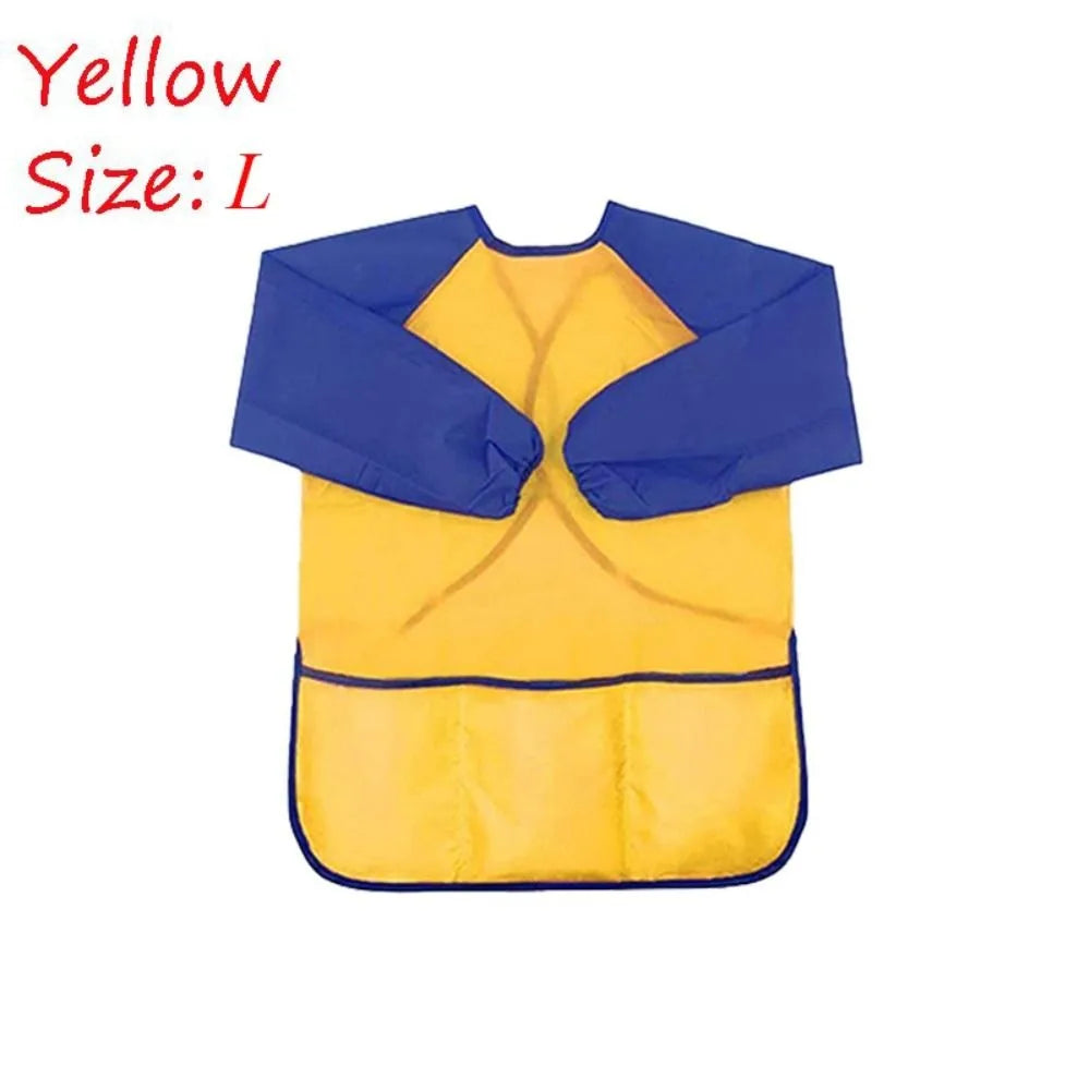 Tablier de peinture enfant à manches longues, imperméable et facile à nettoyer