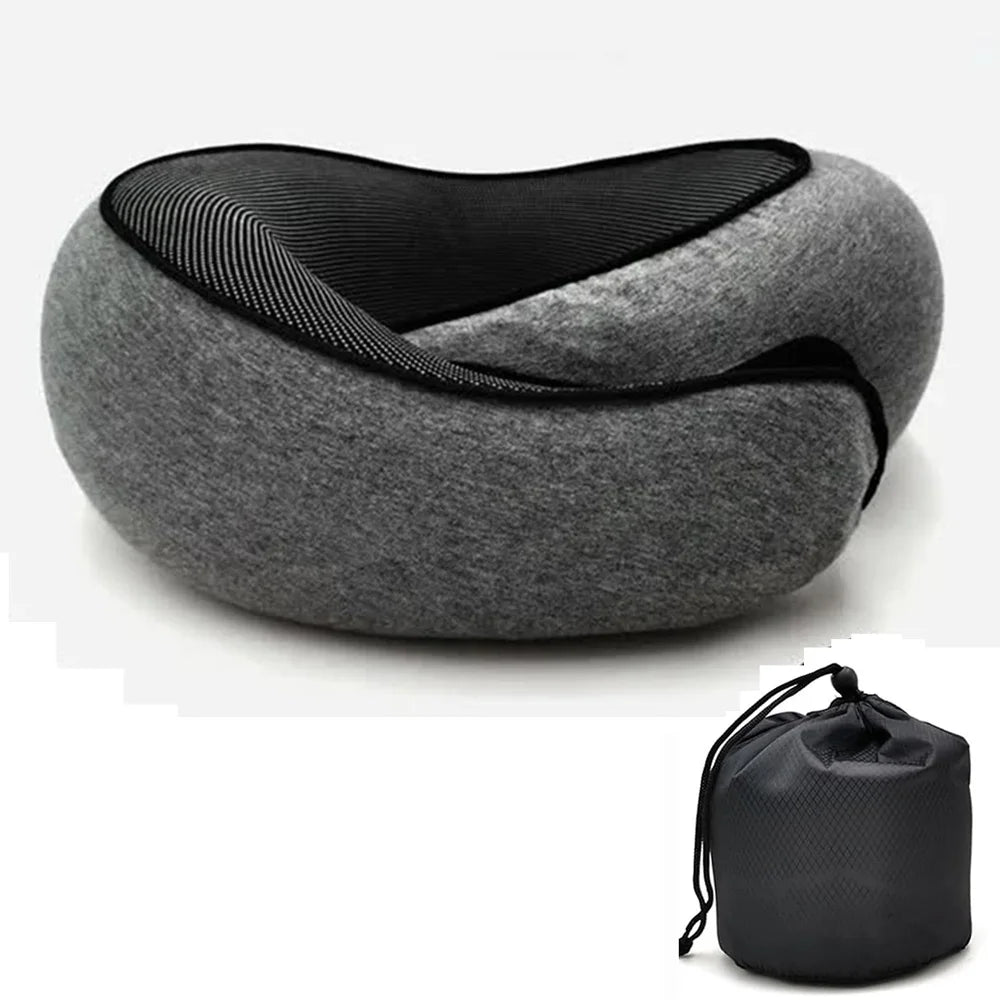 Oreiller de voyage en U, mousse à mémoire de forme, réglable