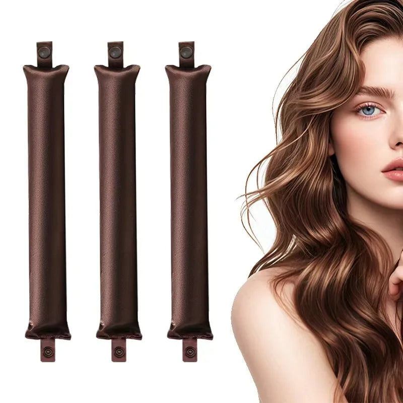 Bigoudis sans chaleur en satin, bandeau de boucles à porter la nuit