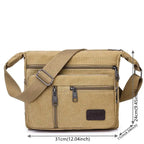 Sac bandoulière en toile pour homme, format messager