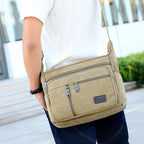 Sac bandoulière en toile pour homme, vue 3