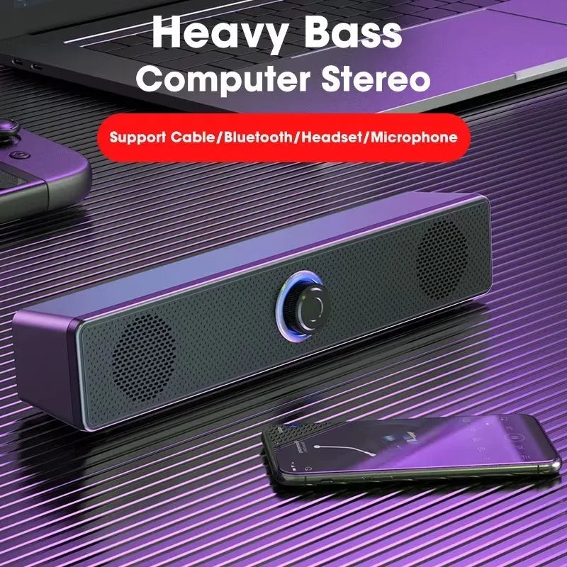 Barre de son compacte pour PC et TV, Bluetooth