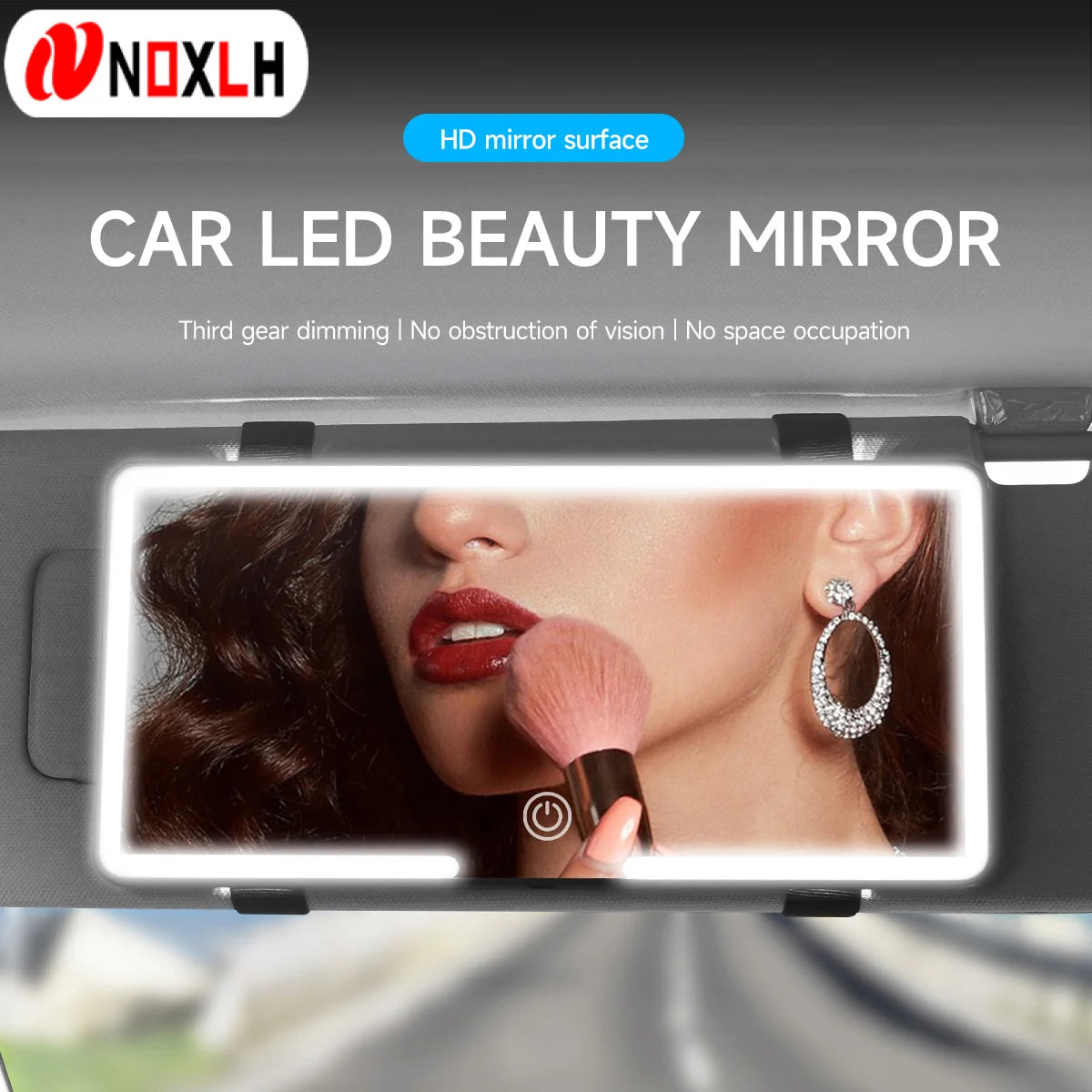 Miroir de maquillage LED pour pare-soleil