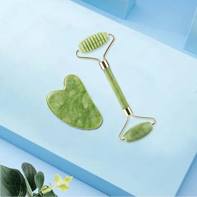 Coffret Gua Sha et rouleau de massage visage
