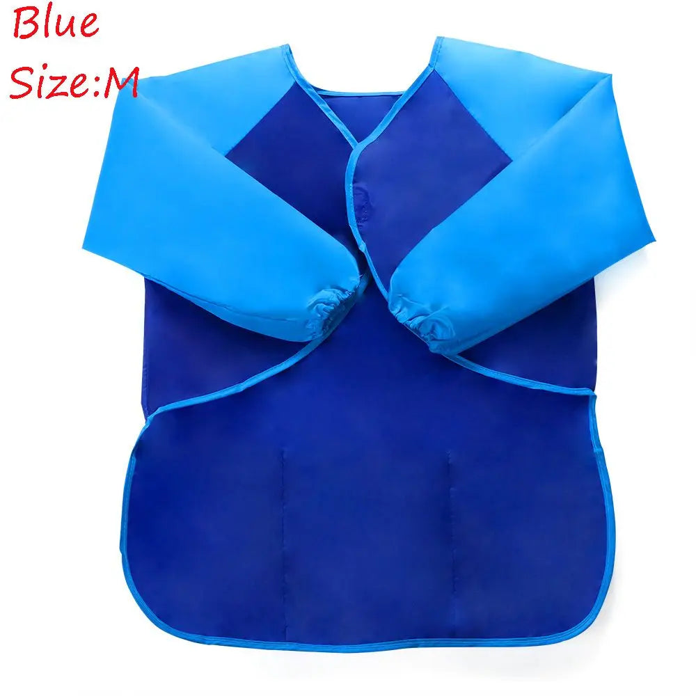 Tablier de peinture enfant à manches longues, imperméable et facile à nettoyer