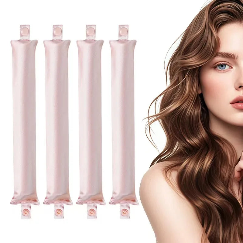 Bigoudis sans chaleur en satin, bandeau de boucles à porter la nuit