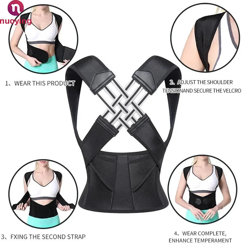 Correcteur de posture dos et épaules, réglable