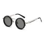 Lunettes de soleil rondes en métal, verres polarisés