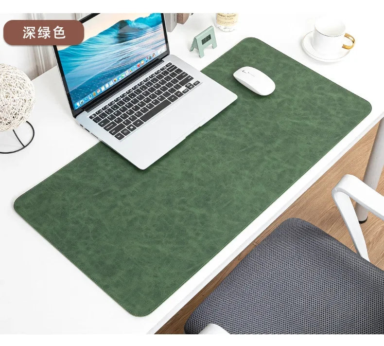 Tapis de bureau en cuir PU, imperméable et antidérapant