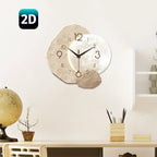 Horloge murale en bois motif lune