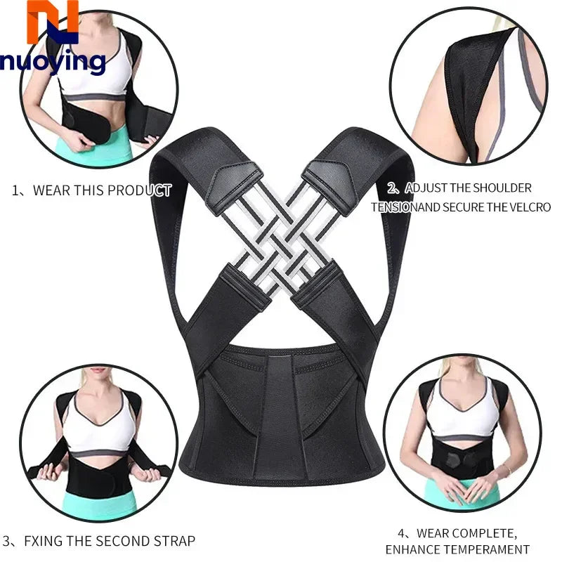 Correcteur de posture dos et épaules, réglable
