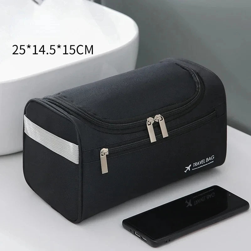 Trousse de toilette suspendue, grande contenance, toile ou simili cuir