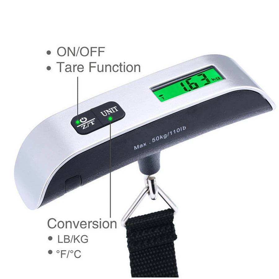 Pèse-bagage numérique avec sangle, jusqu'à 50 kg