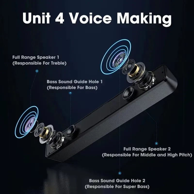 Barre de son compacte Bluetooth, vue 2
