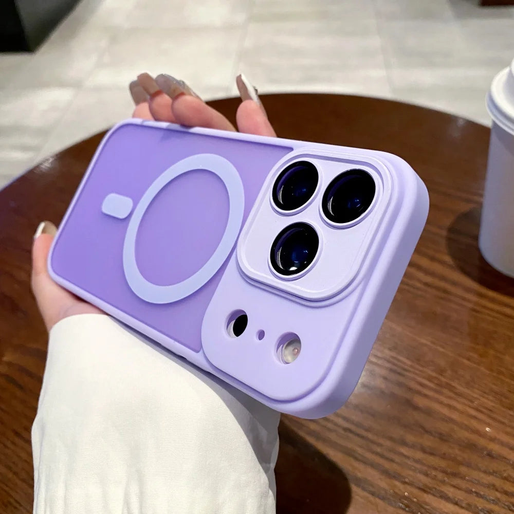 Magnetic Luxury Matte Translucent Armor Shockproof Case For iPhone 17 Pro Max Air 16 15 14 Plus 13 12 11 for Magsafe Back Cover