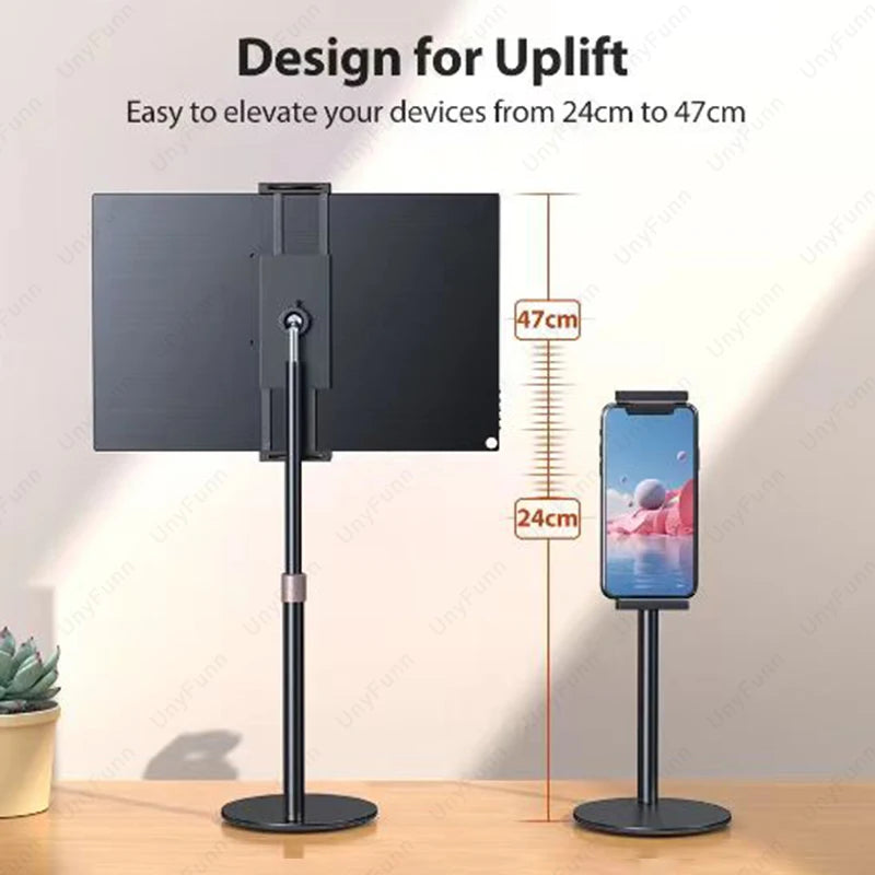 Support écran et tablette télescopique, hauteur réglable