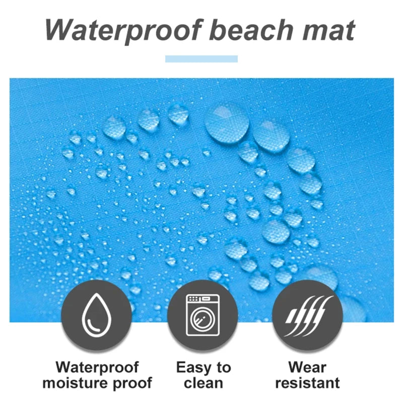 Tapis de plage XL imperméable, pliable, pour pique-nique, plage et camping
