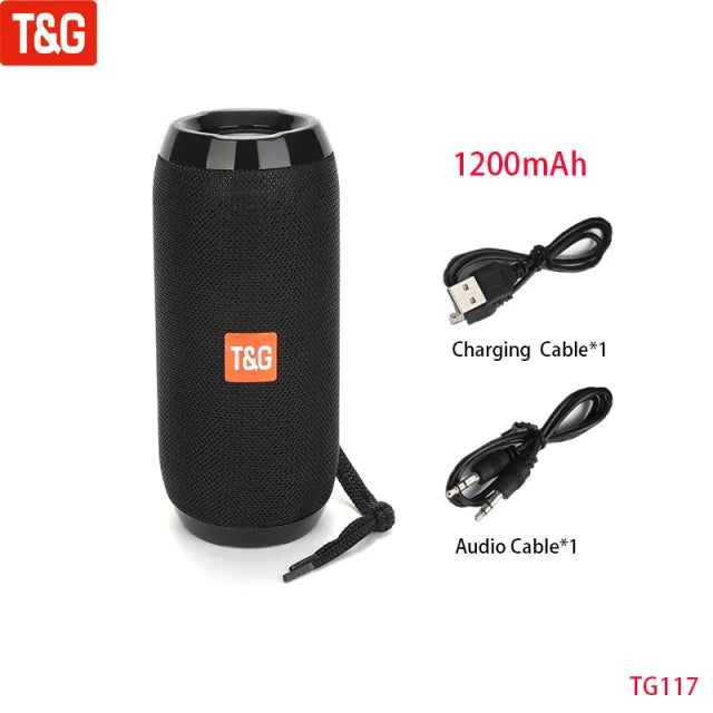 Enceinte Bluetooth portable, son stéréo et basses