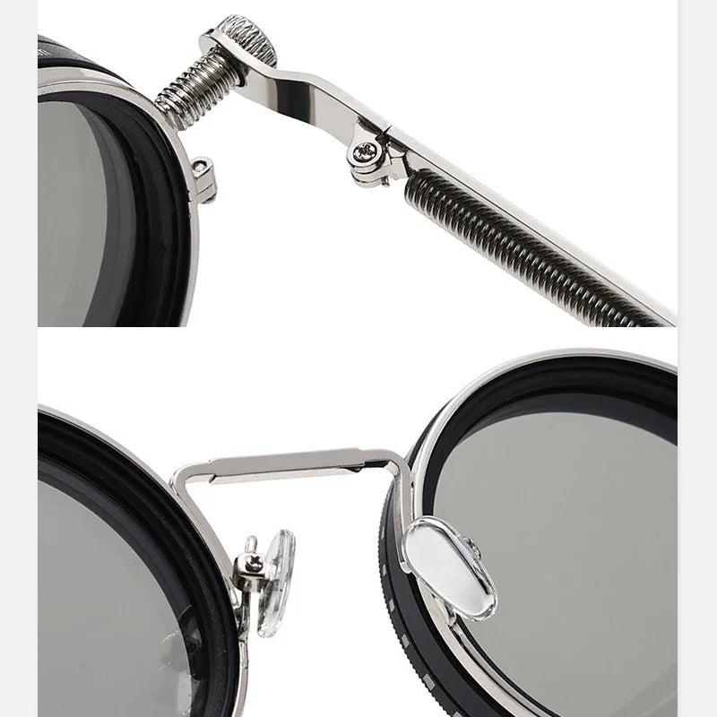 Lunettes de soleil rondes en métal, vue 3