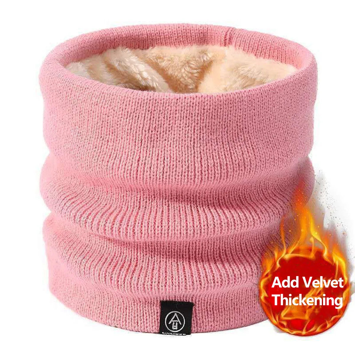 Tour de cou polaire doublé peluche, chaud et doux