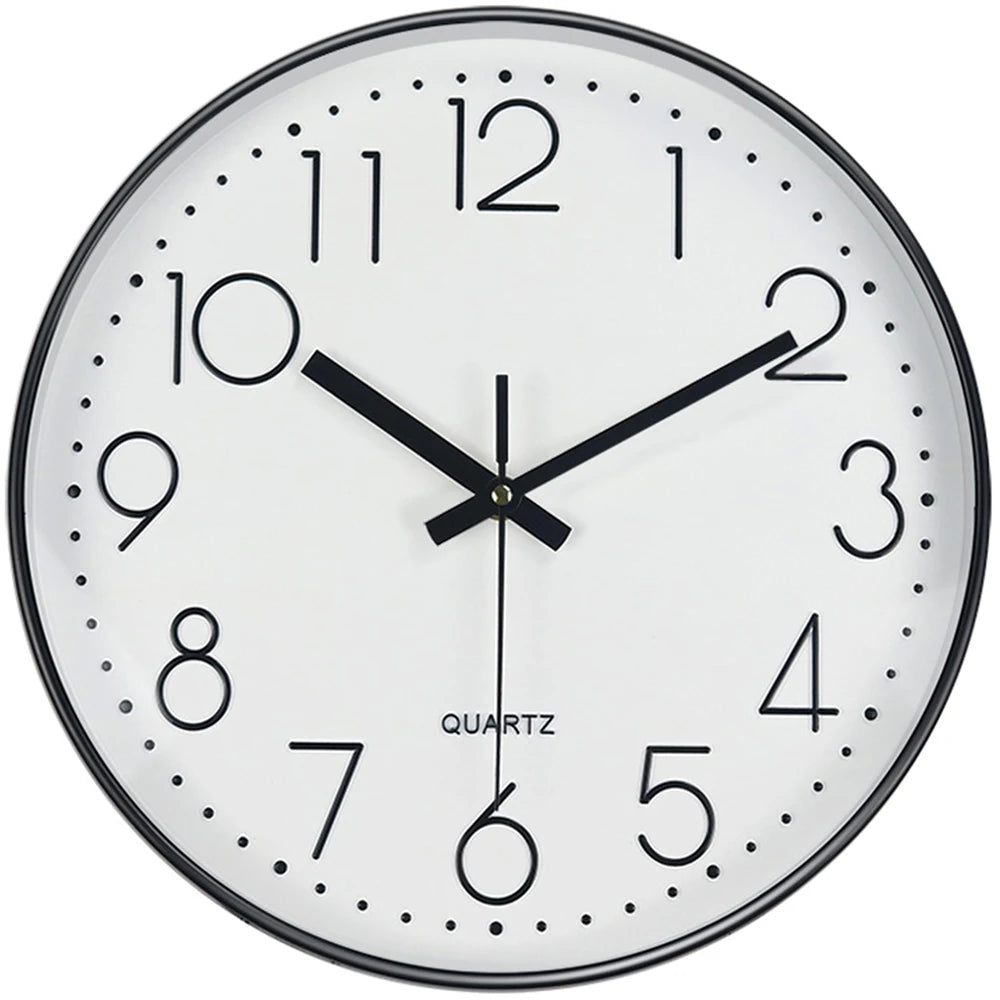 Horloge murale silencieuse, design épuré 3D