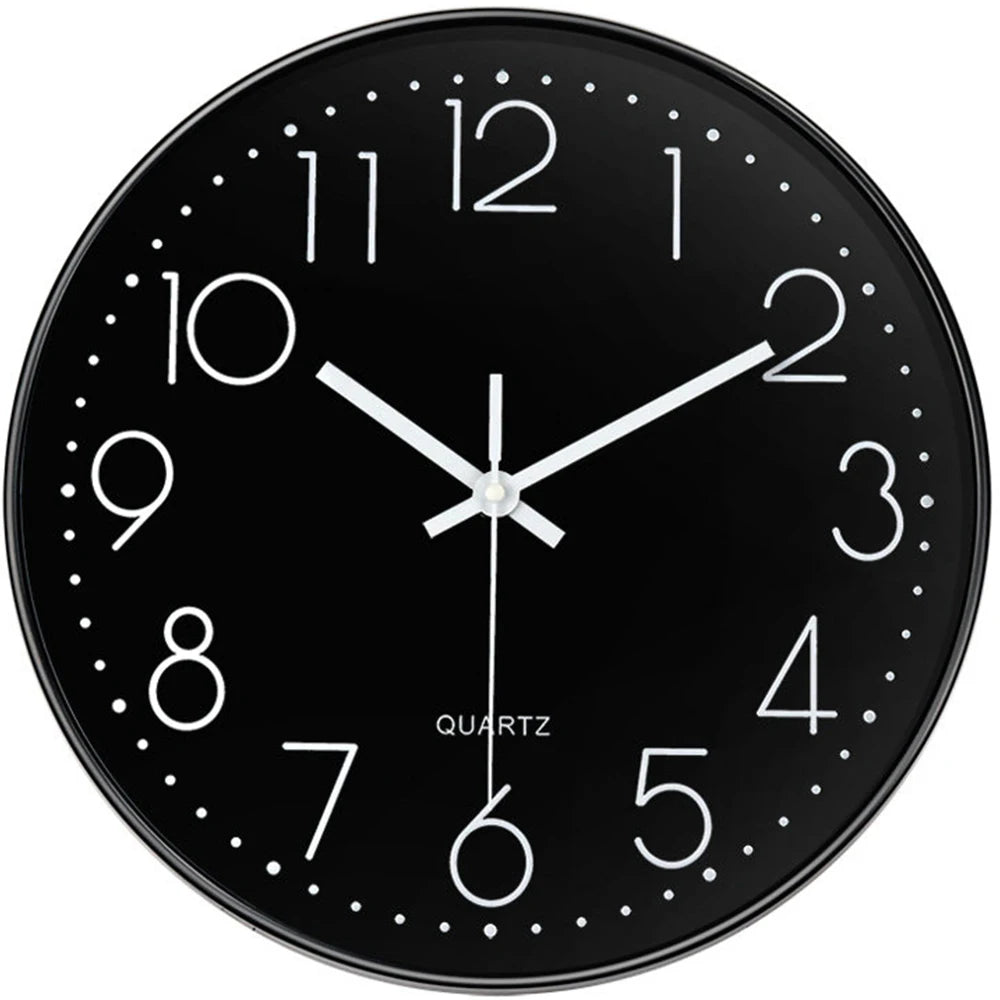 Horloge murale silencieuse, design épuré 3D