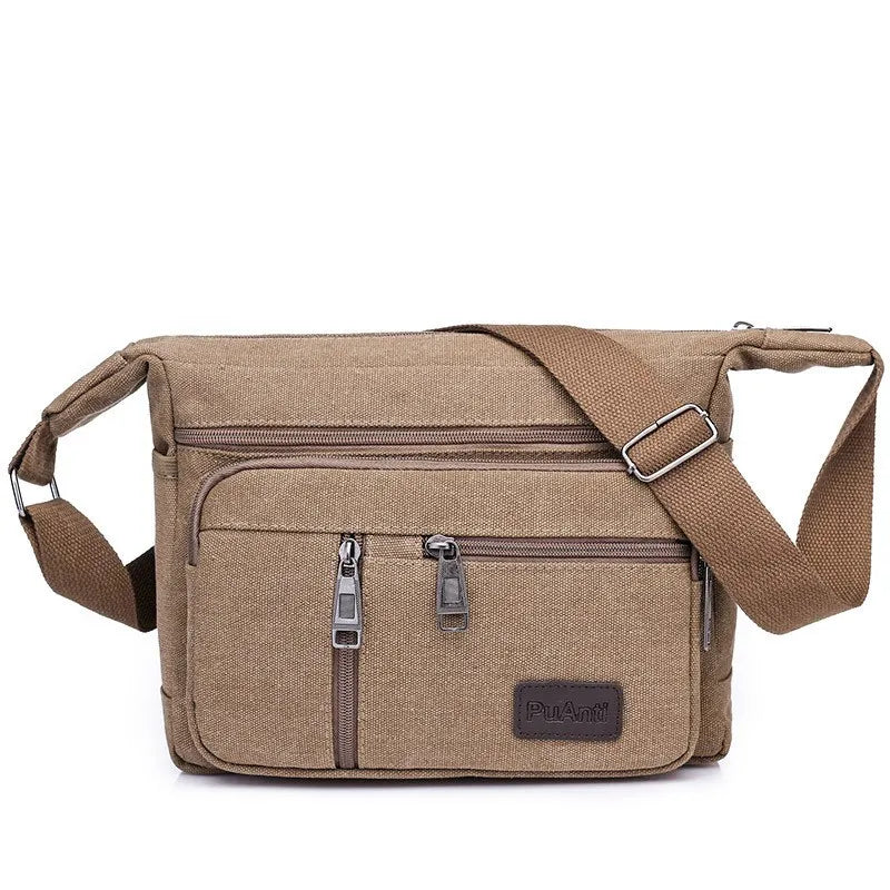 Sac bandoulière en toile pour homme, format messager