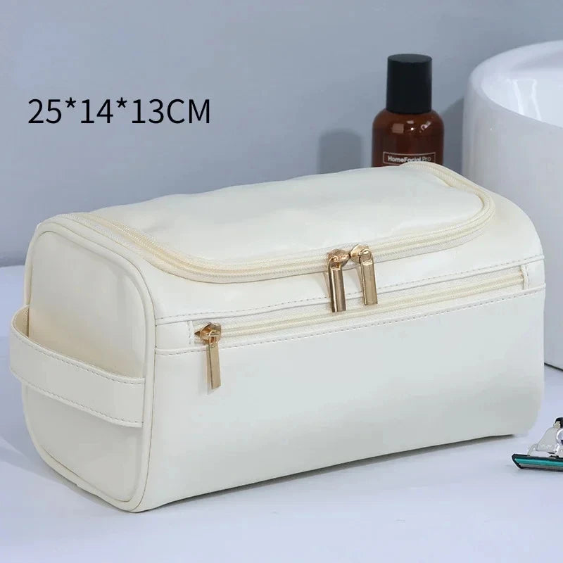Trousse de toilette suspendue, grande contenance, toile ou simili cuir