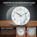 Horloge murale silencieuse design 3D, vue 3