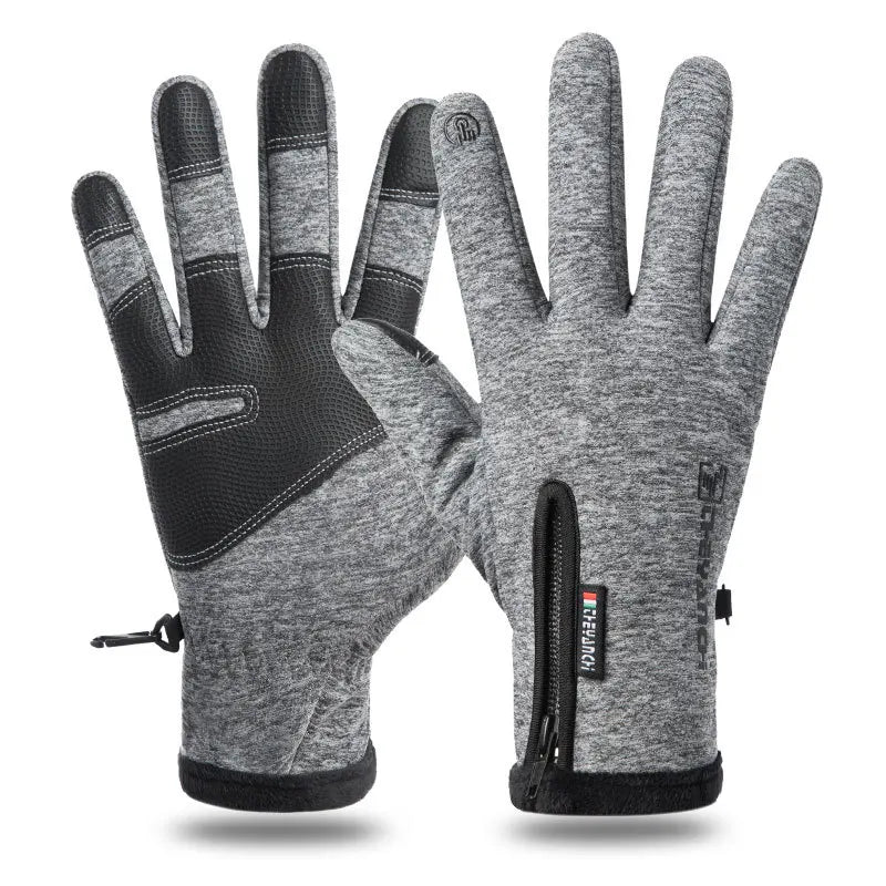 Gants d'hiver thermiques à écran tactile, coupe-vent, doublure polaire