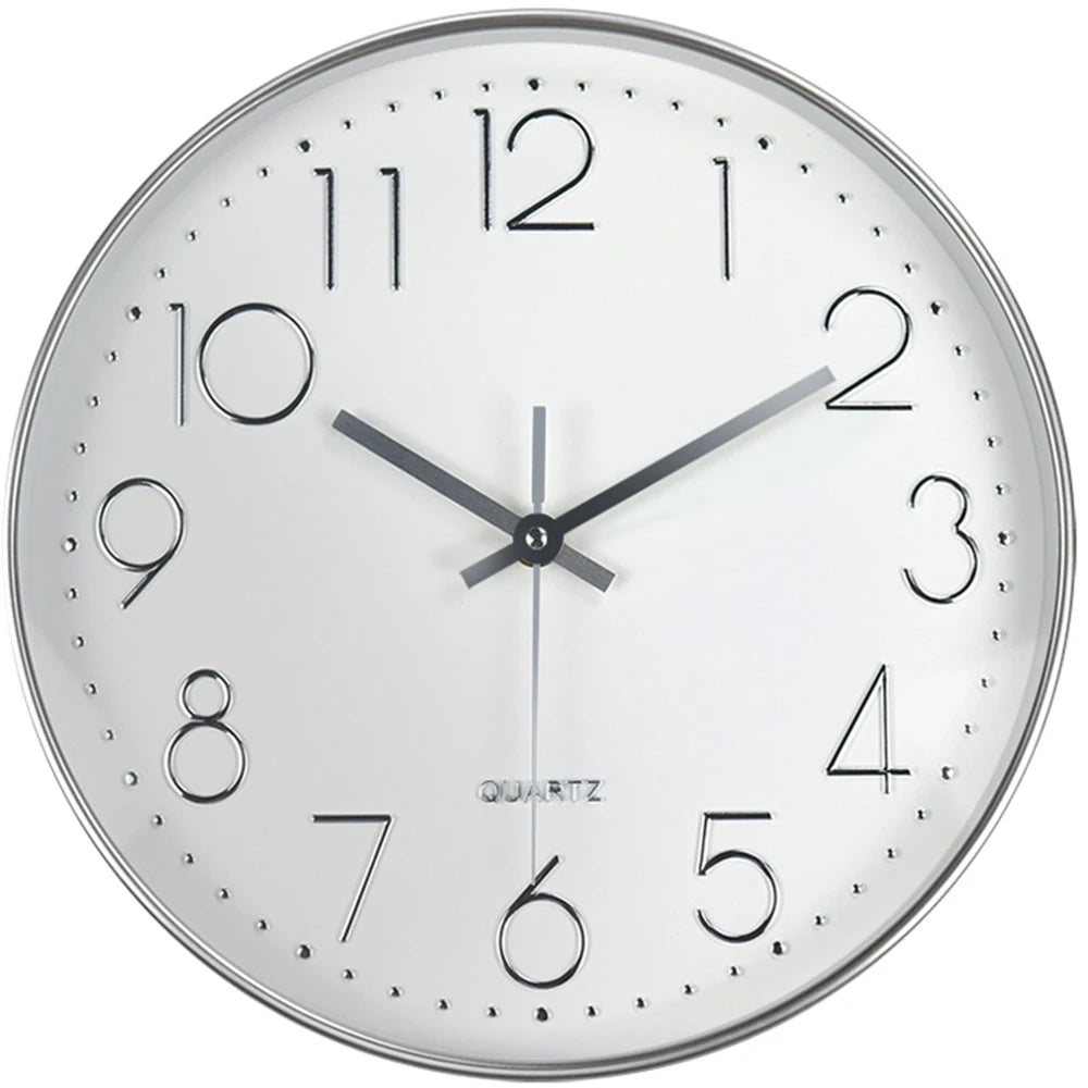 Horloge murale silencieuse, design épuré 3D