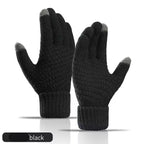 Gants tricotés à écran tactile, doigts complets, doux et extensibles