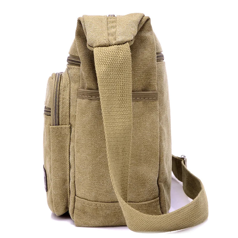Sac bandoulière en toile pour homme, format messager